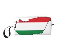 Trousse de maquillage durable avec drapeau de la Hongrie - Cadeau essentiel pour homme et femme, blanc, Taille unique