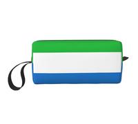 Trousse de maquillage durable avec imprimé drapeau de la Sierra Leone, cadeau essentiel pour homme et femme, blanc, Taille unique