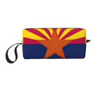 Trousse de maquillage durable avec imprimé drapeau de l'État de l'Arizona, cadeau essentiel pour homme et femme, blanc, Taille unique