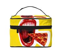 Trousse de maquillage Eat Pizza, trousse de toilette pour femme, trousse de maquillage de voyage, trousse de toilette, trousse de maquillage de voyage, organisateur de maquillage, grande trousse de ma