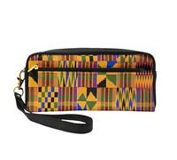 Trousse de maquillage élégante avec impression africaine pour filles et étudiants - Pochette de maquillage étanche - Papeterie - Articles de toilette
