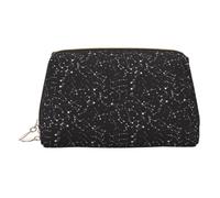 Trousse de maquillage élégante avec imprimé constellation de divination étoilée pour femme, pochette de voyage, w nd, escapade, doré, Taille unique, Classique