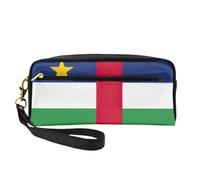 Trousse de maquillage élégante avec imprimé drapeau d'Afrique centrale pour femmes et filles, trousse de toilette, école, bureau, voyage