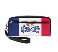 Trousse de maquillage élégante avec imprimé drapeau de l'État de l'Iowa - Pour filles et étudiants - Trousse de toilette