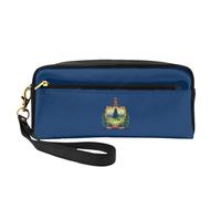 Trousse de maquillage élégante avec imprimé drapeau de l'État du Vermont - Pour filles et étudiants - Trousse de toilette étanche