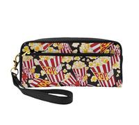 Trousse de maquillage élégante avec imprimé pop-corn pour filles et étudiants - Pochette de maquillage étanche - Papeterie - Articles de toilette