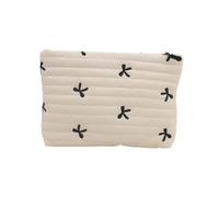 Trousse de maquillage élégante avec nœud multifonctionnel pour un rangement propre et soigné, blanc