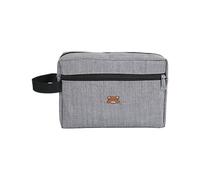 Trousse de maquillage élégante en forme d'ours en relief avec intérieur spacieux pour un usage quotidien et une aventure en plein air, gris, Beauté de masse