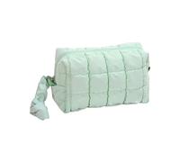 Trousse de maquillage élégante - Sac matelassé pour le rangement de voyage | Mélange de coton et de polyester, pochette de couleur unie, grande taille 220 g, organisateur de maquillage pour mère