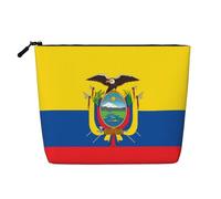 Trousse de maquillage en chanvre avec drapeau de l'Équateur - Grande capacité - Organiseur de voyage pour voyage d'affaires et usage quotidien