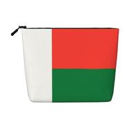Trousse de maquillage en chanvre avec drapeau de Madagascar - Étanche - Pour voyage et rangement quotidien