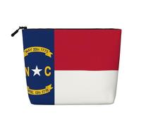 Trousse de maquillage en chanvre avec drapeau du Dakota du Nord - Grande capacité - Organiseur de voyage pour voyage d'affaires et usage quotidien