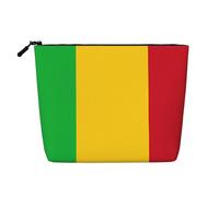 Trousse de maquillage en chanvre avec drapeau du Mali - Grande capacité - Organiseur de voyage pour voyage d'affaires et usage quotidien