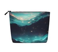 Trousse de maquillage en chanvre avec étoiles de science-fiction - Pochette de rangement étanche pour produits de toilette de voyage et rangement quotidien