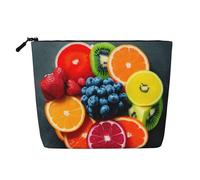 Trousse de maquillage en chanvre avec imprimé libellule bleue - Trousse de toilette de voyage pour femme, rangement quotidien, voyages d'affaires, et plus encore, Arc-en-ciel, Taille unique