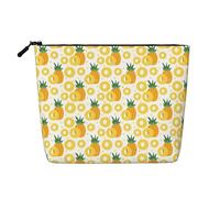 Trousse de Maquillage en Chanvre synthétique Jaune Ananas Ananas, Pochette de Voyage, Trousse de Toilette écologique et résistante avec Fermeture éclair, 24 x 17 cm