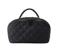 Trousse de Maquillage en Coton - Trousse de Toilette Portable avec 5 Poches dédiées - Trousse de Toilette de Voyage Coquette Aesthetic - Trousses de Toilette pour Femmes et Jeunes Filles