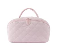 Trousse de Maquillage en Coton - Trousse de Toilette Portable avec 5 Poches dédiées - Trousse de Toilette de Voyage Coquette Aesthetic - Trousses de Toilette pour Femmes et Jeunes Filles
