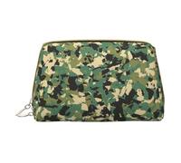 Trousse de maquillage en cuir avec imprimé cactus et roses succulentes - Petite trousse de maquillage pour sac à main, pochette à cosmétiques, pochette de toilette pour femme, camouflage, One Size