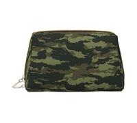 Trousse de maquillage en cuir avec imprimé cactus et roses succulentes - Petite trousse de maquillage pour sac à main, pochette à cosmétiques, pochette de toilette pour femme, camouflage, One Size