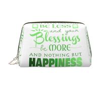 Trousse de maquillage en cuir avec inscription « Irish Blessing St Patrick »