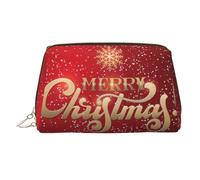 Trousse de maquillage en cuir avec inscription « Merry Christmas Too »