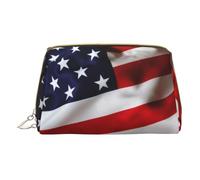 Trousse de maquillage en cuir avec motif coccinelle rouge pour femme/homme, drapeau des états-unis, Taille unique