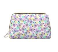 Trousse de maquillage en cuir avec motif de papillons à pois, trousse de toilette de voyage pour femme, trousse de maquillage, grande capacité, jolie trousse de maquillage