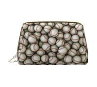 Trousse de maquillage en cuir avec motif guitare artistique, petite trousse de maquillage pour sac à main, pochette cosmétique, pochette de toilette pour femme, baseball, One Size