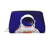 Trousse de maquillage en cuir avec motif homme cool dans l'espace galaxie