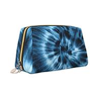 Trousse de Maquillage en Cuir de Voyage élégante pour Femmes, Filtre de Couleurs de Teinture de Cravate Vintage, Trousse de Maquillage étanche, Sac à Main, Trousse de Toilette, Pochette avec fermetur