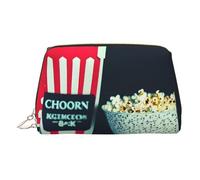 Trousse de maquillage en cuir doré - Clapboard de film et pop-corn - Organiseur de voyage avec poignée et fermeture éclair - Parfait pour un usage quotidien, doré, Taille unique