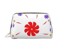 Trousse de maquillage en cuir doré - Trousse de maquillage de voyage rotative à huit sens avec fermeture éclair, organiseur de toilette portable pour un usage quotidien, doré, Taille unique
