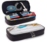 Trousse De Maquillage En Cuir Durable Avec Fermeture Éclair Pour L'école Et Le Bureau Motif Signe De La Paix