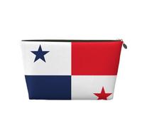 Trousse de maquillage en cuir imperméable avec imprimé drapeau du Panama pour femme, doré, Taille unique, Trousse de toilette