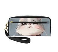 Trousse de maquillage en cuir synthétique avec impression d'images de dinosaures de dessin animé pour voyage, salle de bain, cosmétiques, Imprimé chat de dessin animé, One Size, Organiseur de sac