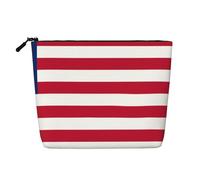 Trousse de maquillage en faux chanvre avec drapeau du Libéria - Grande capacité - Organiseur de voyage pour voyage d'affaires et usage quotidien