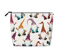 Trousse de maquillage en faux chanvre résistant à l'eau Motif nains de Noël