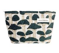 Trousse de maquillage en forme de champignon avec fermeture éclair pour femmes et filles, Champignon vert, Style de plante