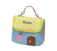 【Trousse de Maquillage en Forme de Maison de Style Dopamine】 Grande Capacité Sac Cosmétique Voyage Femme Imperméable/Organisateur à Vernis à Ongles & Lèvres/Sac de Toilette à Fermeture Éclair