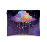 Trousse de maquillage en forme de nuage de rêve, pochette de voyage colorée pour femme, petite pochette de voyage portable en toile avec fermeture éclair, cadeau amusant pour soins de la peau, trousse