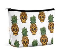 Trousse de Maquillage en Forme de tête de Mort - Trousse de Maquillage étanche pour Sac à Main - Motif Vintage sans Couture - Pochette de Maquillage en Cuir PU avec Fermeture éclair - Trousse de toi