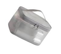 Trousse de maquillage en maille, plusieurs poches ouvertes, résistante à l'eau, trousse de maquillage pour usage quotidien, accessoires de gym, sac de rangement pour cosmétiques, gris, B