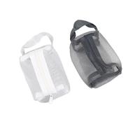 Trousse de Maquillage en Nylon Transparent for Femme, Jolie Petite Trousse de Maquillage(White Gary)