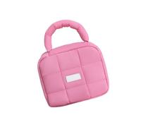 Trousse de maquillage en polyester - Accessoire de maison pour les voyages et l'utilisation quotidienne comme trousse de toilette ou sac de rangement pour bijoux - Sac de rangement, Rouge chiné