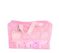 Trousse de Maquillage en PVC, Sac de Rangement étanche à Fleurs, Pochette pour Le Nettoyage, Le Lavage, Le Nettoyage, Les Organisateurs de Maquillage (Pink)