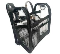 Trousse de maquillage en PVC transparent pour produits à lèvres et gloss avec plusieurs sections facile à transporter