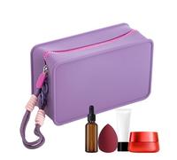 Trousse de maquillage en silicone de voyage - Trousse de maquillage de voyage, trousse à cosmétiques portable | Pochette cosmétique colorée à fermeture éclair pour femmes, pochette de maquillage Porta