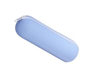 Trousse de maquillage en silicone, organiseur de voyage pour cosmétiques, stylos, marqueurs, trousse de toilette, 102 g - 22 x 6 x 7 cm, bleu, Refer to description, Unisexe