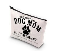 Trousse de maquillage en toile avec fermeture éclair Motif chien torturé, Dog Mom UK